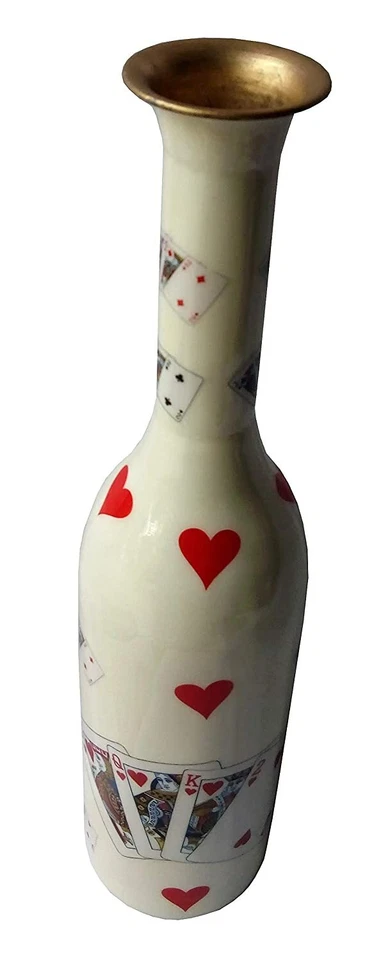 Neu Hand Gefertigt Metallisch Kostüm Emaille Party Flasche Muster Blumenvase - Bild 3 von 4