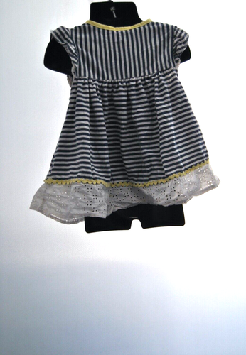 Toddler Dress by Kids Size 3T Blue and White Striped - Picture 22 of 24