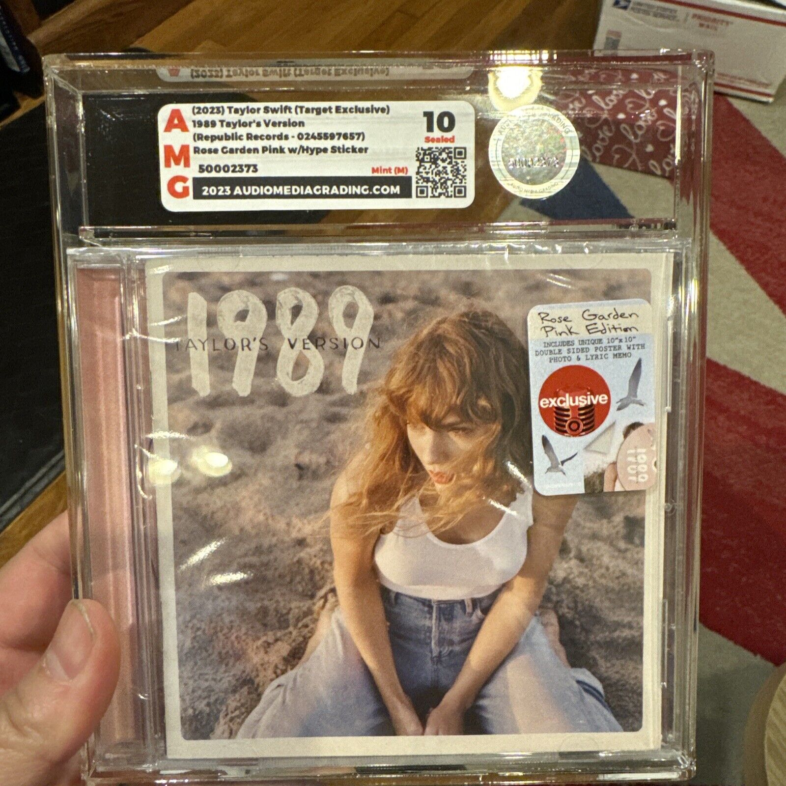 Taylor Swift 1989 Taylor's Version CD 2023 Sealed Graded AMG 10 Rose Pink Ed.