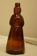 Vintage Mrs Butterworth Glass Pancake Syrup 10" Amber Bottle No Lid or Label