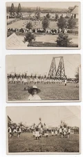 Three 1910 RPPC's Postcards of Men's Gymnastics Teams near Bridge Seattle ?