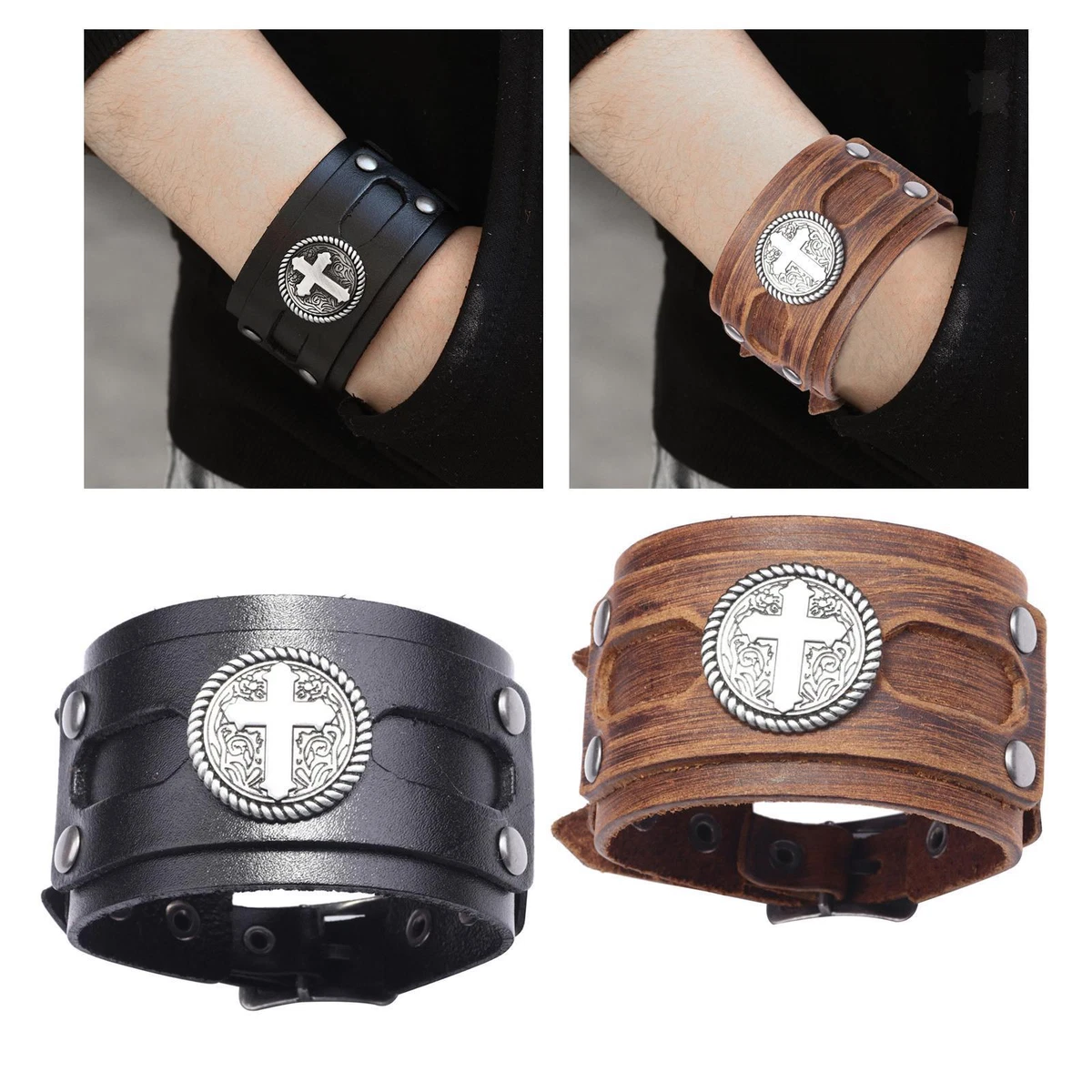 Medieval leather bracelets sale