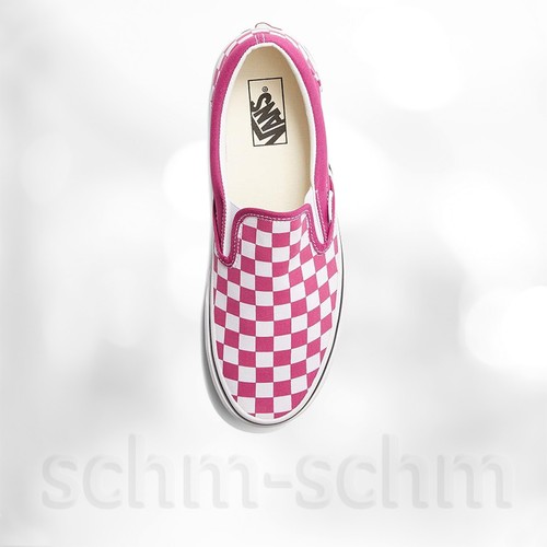 PARA HOMBRES FURGONETAS CLÁSICAS SIN CORDONES A CUADROS FUCSIA TALLA 11.5 VN000XG8AZY NUEVAS - Imagen 5 de 5