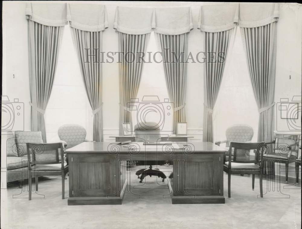 1957 Press Photo Replica of former President Truman's office at museum