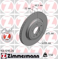 2X Zimmermann 150.1295.20 Bremsscheibe FüR Bmw