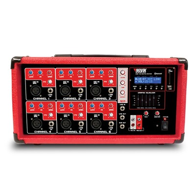 NOVIK NEO MIXER NVK 6400-BT | 6 Channel Powered Mixer 800W Bluetooth SD/USB/MP3