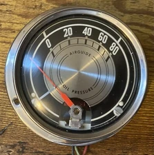 Vintage Airguide Instrument Co. Chicago Oil Pressure Guage ~ Untested As-Is