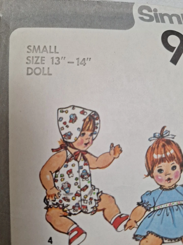 Doll Clothing S 13" 14" Simplicity 9753 Sewing Pattern NO HAT Cut VTG Wardrobe - Image 3 of 4