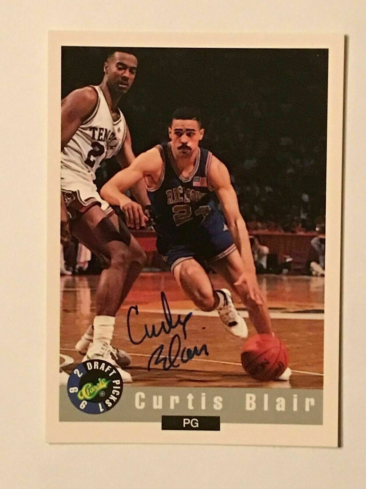 CURTIS BLAIR 1992 CLASSIC DRAFT AUTOGRAPH ROOKIE CARD AUTO RICHMOND BASKETBALL