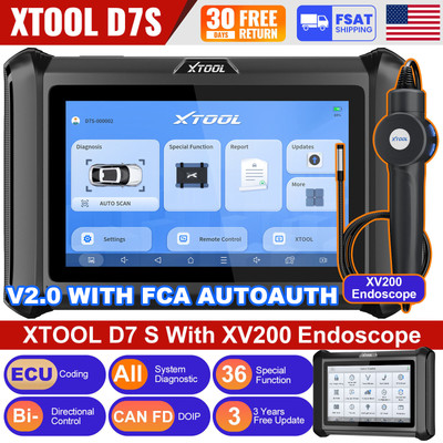 XTOOL D7S All System Bi-Directional Diagnostic Scanner DOIP with XV200 Endoscope