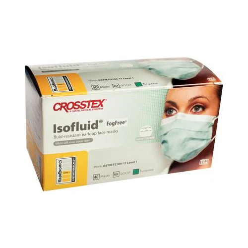 Crosstex GCICXB Isofluid Fog Free Earloop Face Masks ASTM Level 1 Blue 40/Bx
Opens in a new window o
