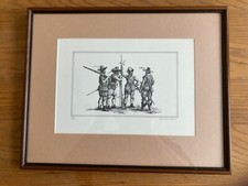 Framed Limited Edition Print Of 4 Soldiers, 30 Years War, By Roald Knutsen.