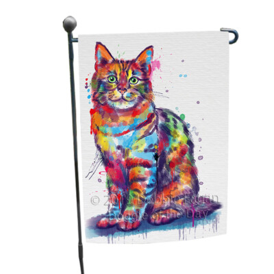 Pixie Bob Cat Garden Flags Yard Porch Lawn Spring Vertical Home Flags