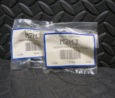 2 Lot NEW D-M-E M2MJ Thermocouple Mini Plug