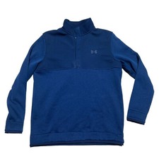 Under Armour Storm Sweater Fleece Mens Medium Navy Henley Sweatshirt Pullover