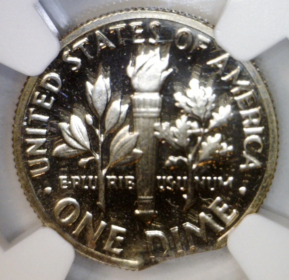 1971s ERROR CLIPPED NGC PROOF 68 CAMEO Roosevelt Dime Coin NICE RARE PRF Error! - Image 4 of 4