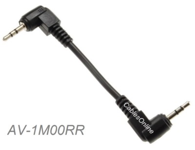 3-inch 2.5mm Right-Angle Male to 2.5mm Right-Angle Male Short Audio Cable