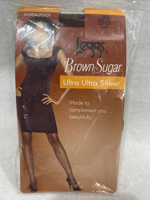 Women's L'eggs Brown Sugar Ultra Sheer Pantyhose Large Coffee Cafe for