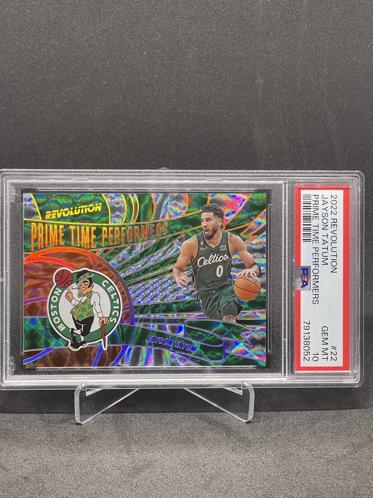 CASE HIT PSA 10! Jayson Tatum 2022 Revolution Prime Time Performer. Celtics