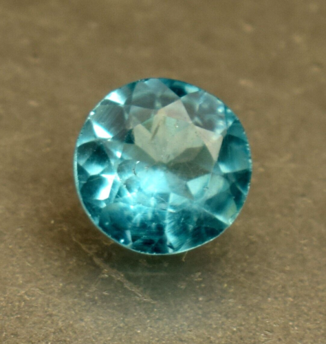 Piedra preciosa suelta de corte redondo azul apatita paraiba con certificación 0,75 quilates - Imagen 1 de 5