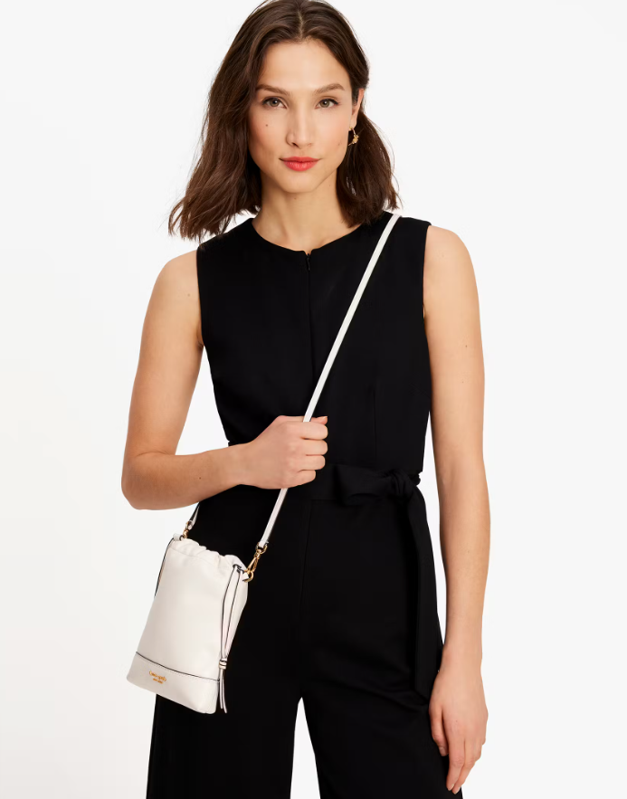 Kate Spade Eva Leather Bucket Phone Crossbody - Parchment - Original Packaging