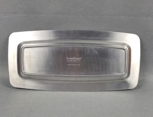 Longaberger Metallwaren rechteckige Platte gewebt Traditionen 1973 Aluminiumlegierung 13" - Bild 5 von 9