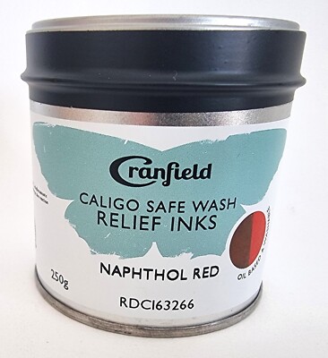 Cranfield Caligo Safe Wash Relief Ink 250g Naphthol RED