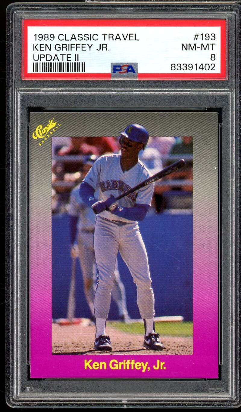 Ken Griffey Jr. Rookie Card 1989 Classic Travel #193 PSA 8