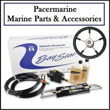 Baystar Teleflex Hydraulic Boat Steering System Kit Rated 150hp Inc Black Wheel