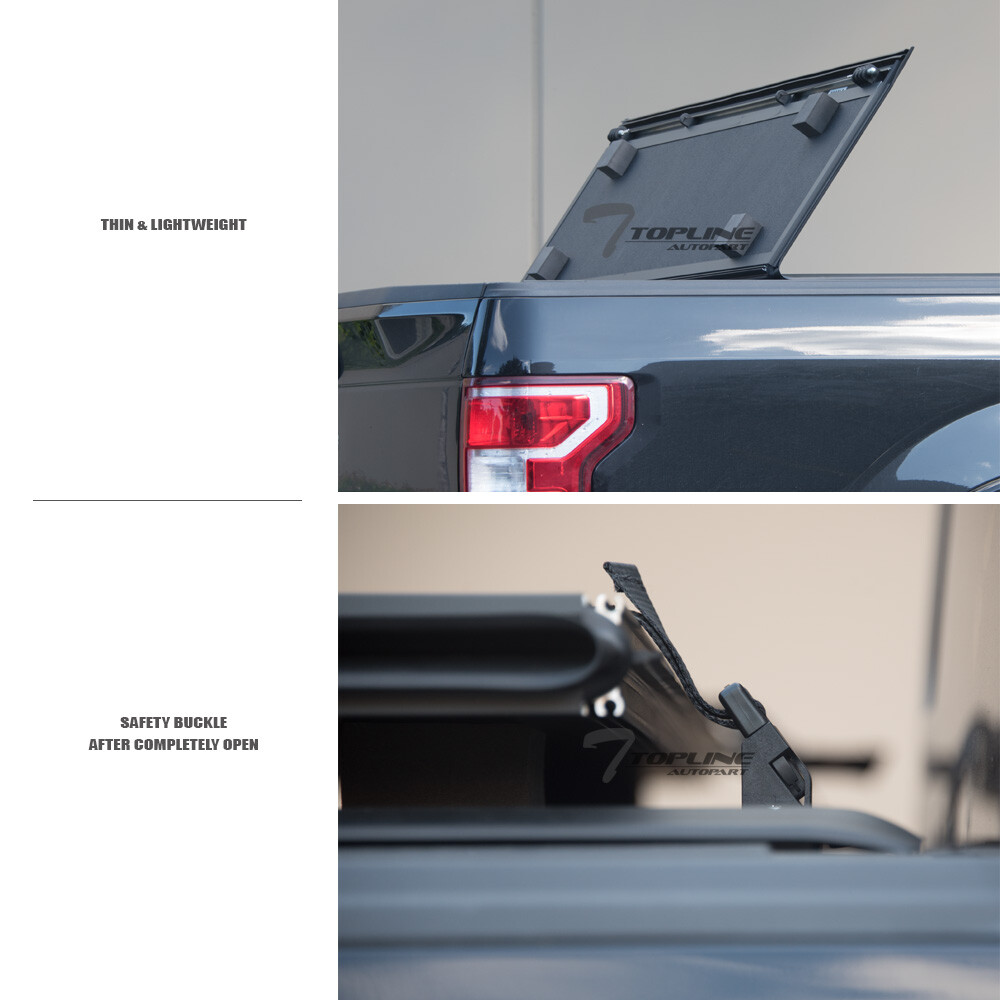 Soft Vinyl Roll-Up Tonneau Cover For 2005-2011 Dodge Dakota & Mitsubishi Raider 6.5ft Bed 8 thumbnail image