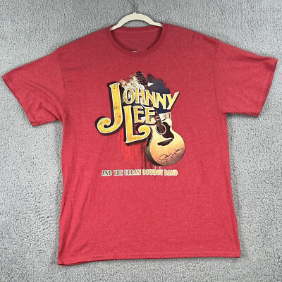 Johnny Lee and Urban Cowboy Band Shirt Short Sleeve Red Unisex S-5XL