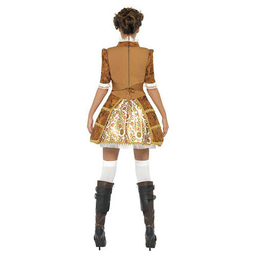 Smiffy's Women's Fever Sexy Steampunk Pirate Adult Costume Size Large 14-16 - Picture 2 of 2