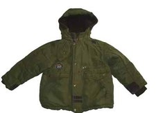 Oshkosh B'gosh Boys Bubble Hoodie Jacket Army Green Front Pockets Sz 6 B002