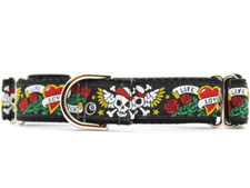 Biker Chic Black Medium Width Martingale Dog ...
