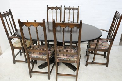 ercol 1970s dining table and chairs