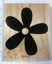 Stampin Up  Big Blossom  wood mount background rubber stamp