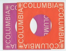 Rare Columbia Records Company Sleeves - Sleeves Only - Red  Pink - ORIGINAL