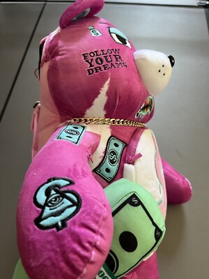 SPRAYGROUND ぬいぐるみ クマ ピンク SPRAYGROUND PINK PUNK FOLLOW YOUR DREAMS MONEY BEAR BACKPACK