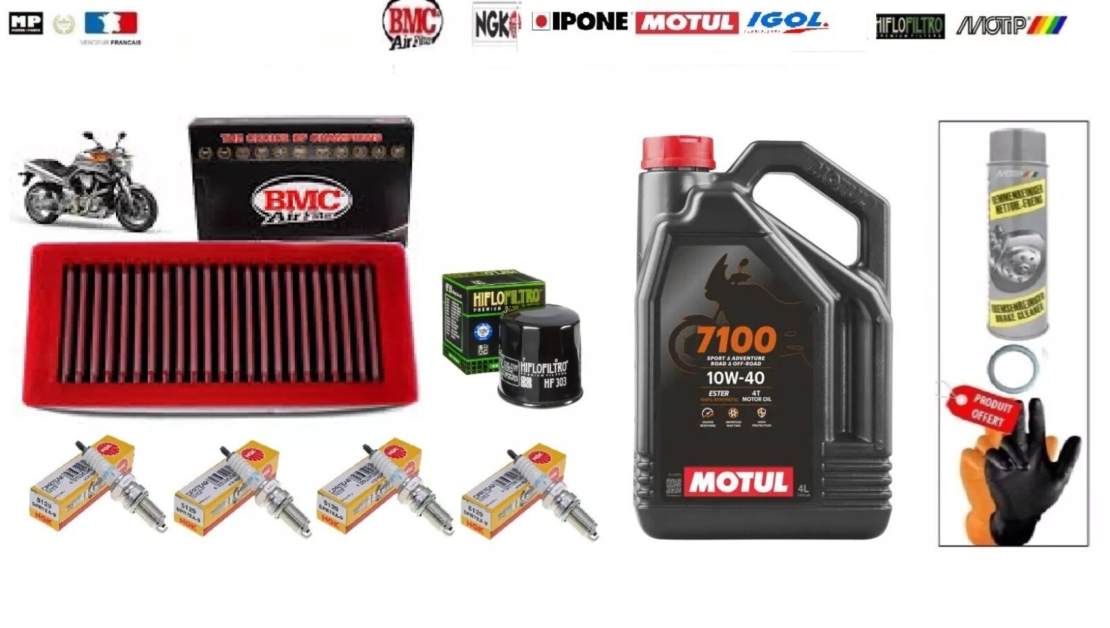 Éliminez les bruits moteur sur YAMAHA MT-01 1700 avec le kit lubrifiant Motul 7100 10w40