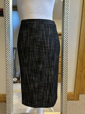 Michael Kors New Black Virgin Wool Knee Length Pencil Skirt US 8