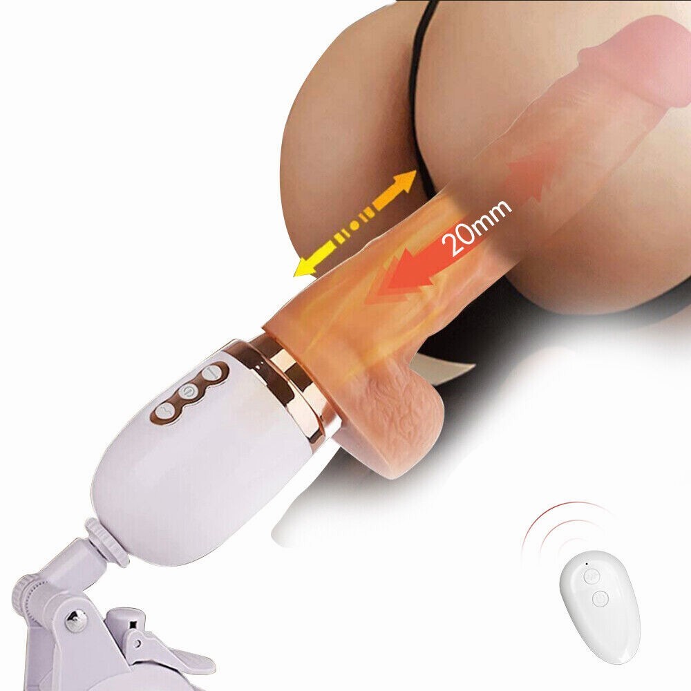 Heated Automatic 3-Speed Thrusting Dildo Hands-Free Sex Machine for Women