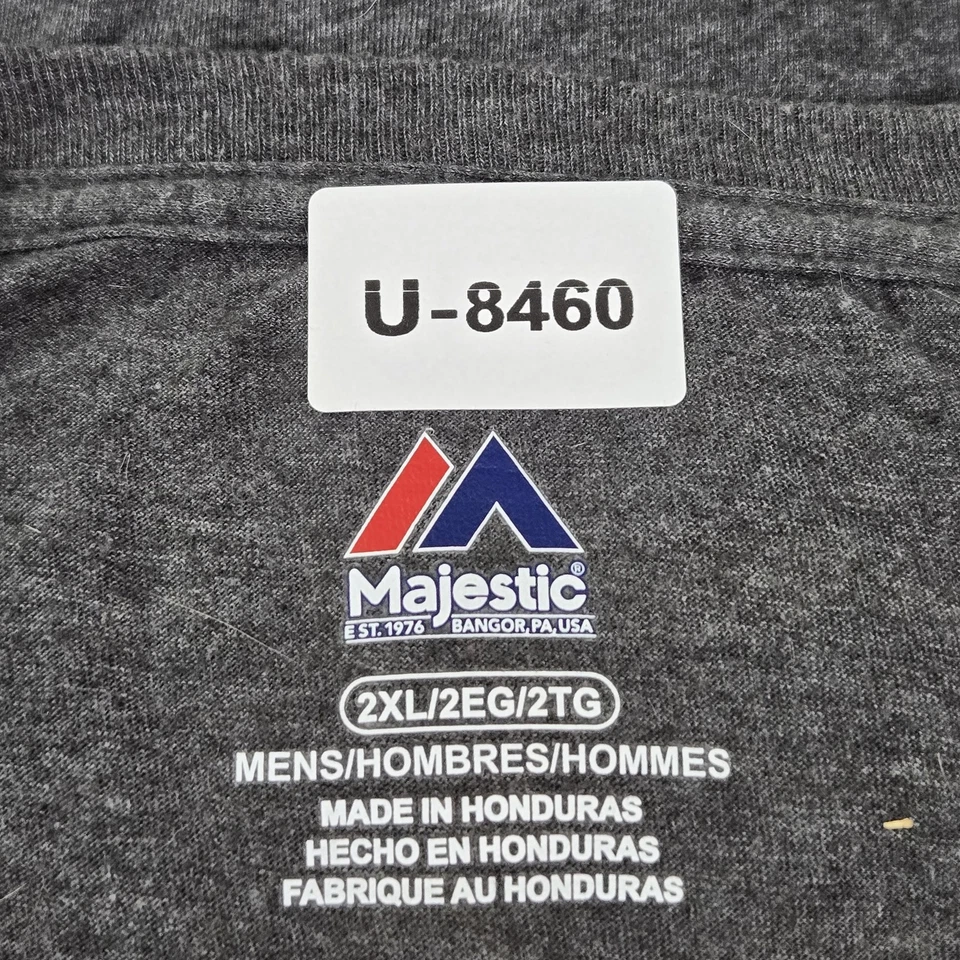 San Francisco 49ers Men Shirt 2XL Gray Majestic Logo Short Sleeve - Image 2 of 4