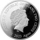 2023 Ghana Year of the Rabbit Lunar Year 1/2 oz Proof Silver Coin — photo 2