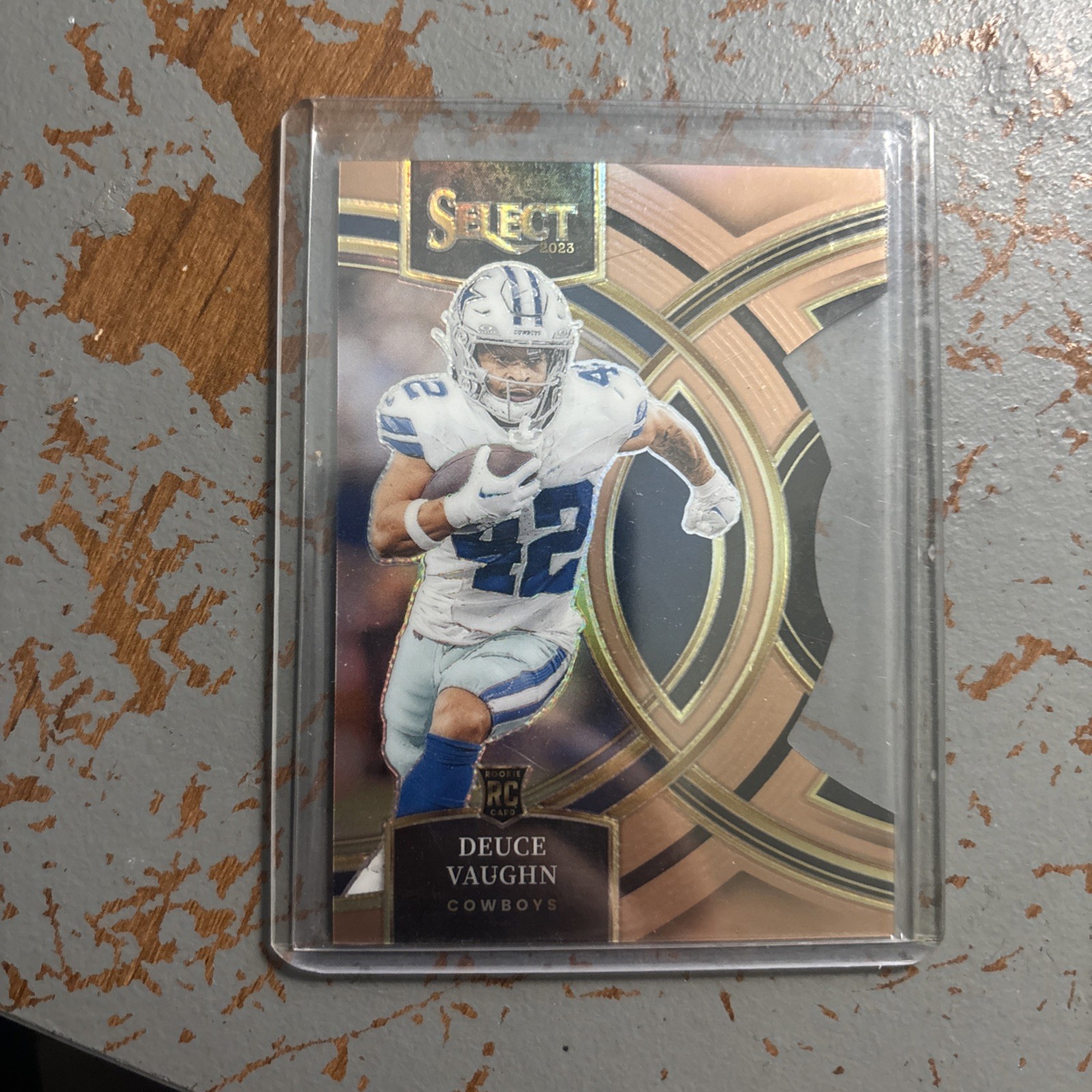 2023 Select Premier Level Copper Prizm Die-Cut /299 Deuce Vaughn #128 Rookie RC