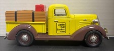 1937 CHEVY PICKUP WITH SPECIAL PAYLOAD 1:25 LOCKING COIN BANK - DIE-CAST METAL