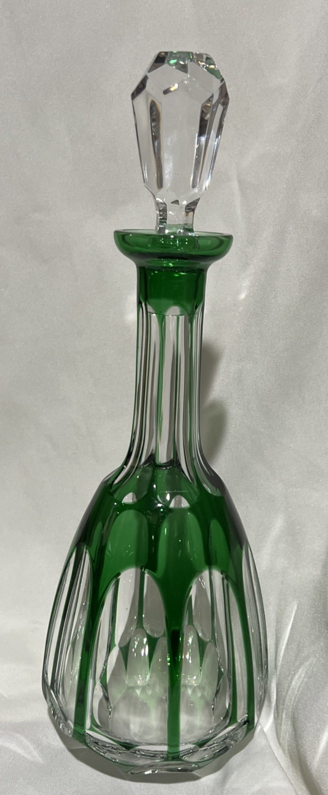Nachtmann Antika Crystal Decanter Emerald Green with Stopper