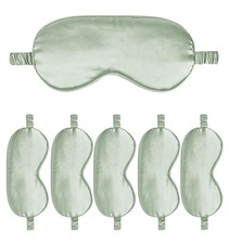6PACK Silk Sleep Mask Satin Eye Masks Blackout 1 Count Pack of 6 , Sage
