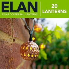 Copper Festoon Ball Lantern (20) Solar Lights Solar Centre NEW