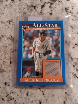 #ad 2026 Topps Series 2 Alex Rodriguez 91ASR AR Blue Relic 150 $30.00