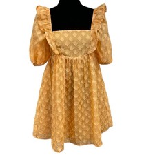 Storie Mini Babydoll dress Gold Size Small